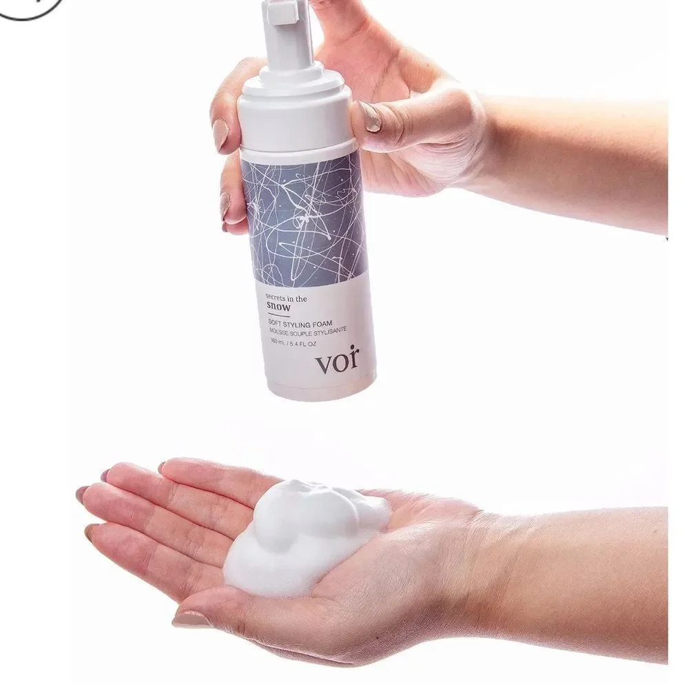 VOIR Secrets in the Snow soft styling foam define + defrizz + shine NEW